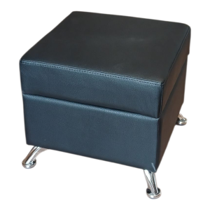 Пуф з нішею "Павучок" 45х45см в-40см, екошкіра "Вестер", чорний