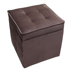 Пуф "Люкс" з нішею, велюр "Жасмін", коричневий