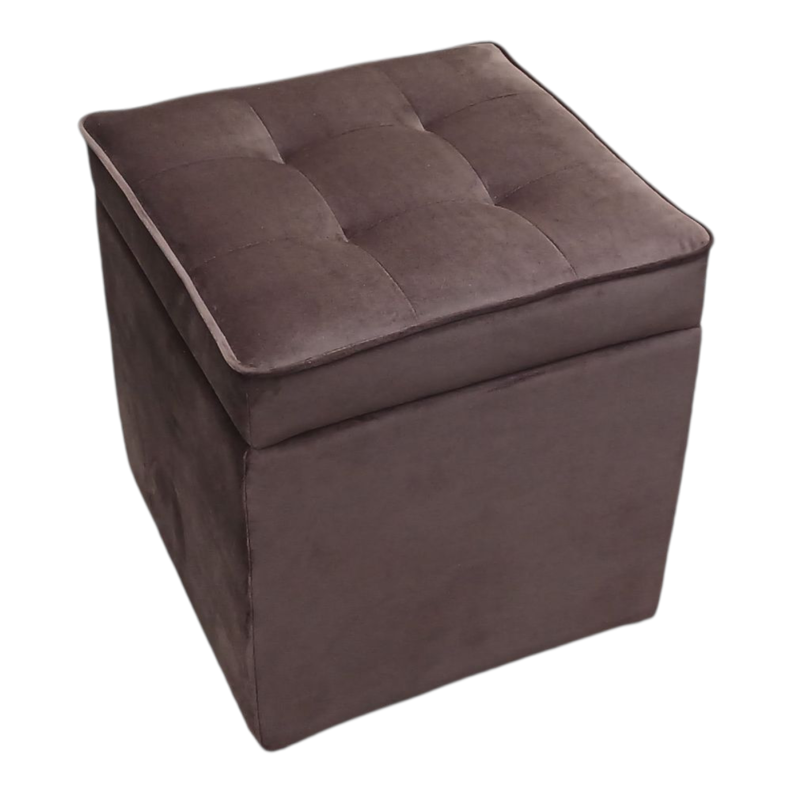 Пуф "Люкс" з нішею, велюр "Жасмін", коричневий