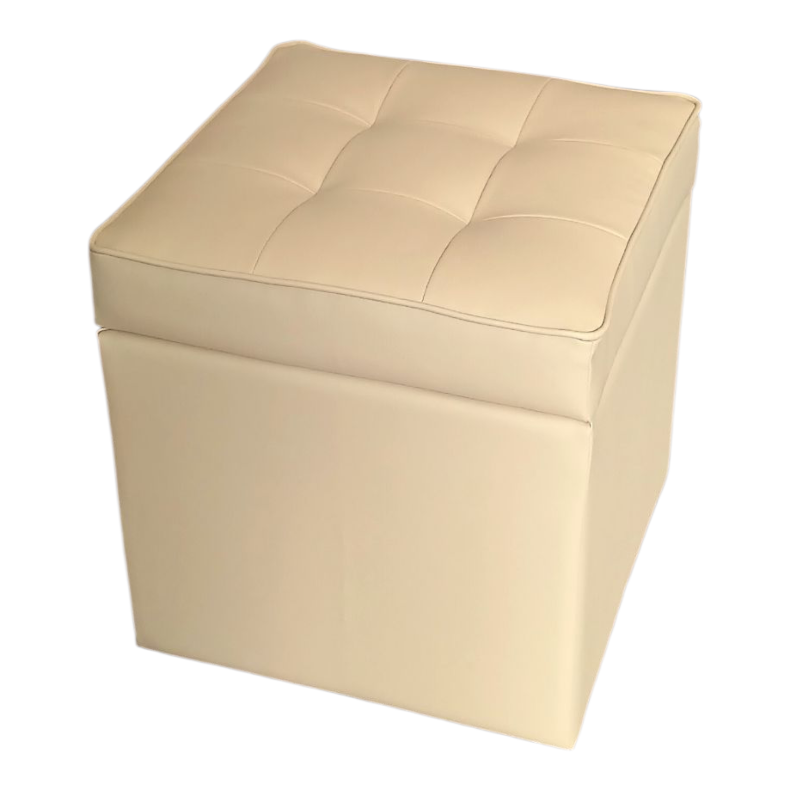 Пуф "Люкс" з нішею, екошкіра "Флай", пісочний