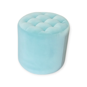 Пуф круглий "Рондо", велюр "Магнолія", бірюзовий, антикіготь